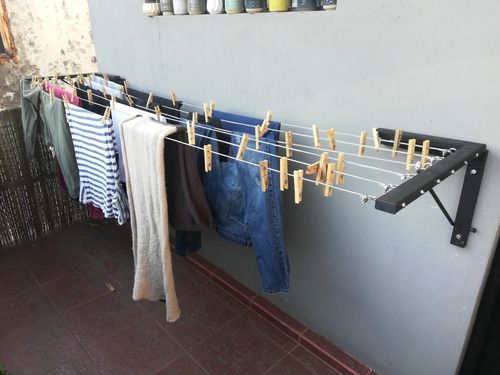 Sèche Linge Mural Retractable 8 Rangés